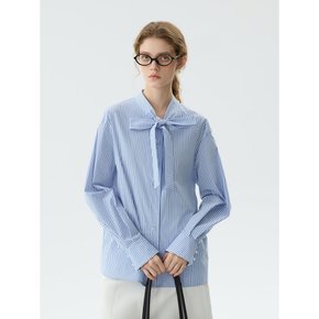 WD_Ribbon tie striped shirt_2color