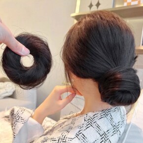 [언니네 가발] 뷰티 올림머리 곱창밴드 가발(브라운)