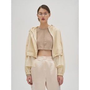 Seethrough Hood Jumper Beige