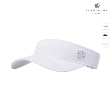 세인트앤드류스 [50%가격인하] 화이트 공용 별 심볼 도트 로고 썬바이저 831D2CPA02_WH