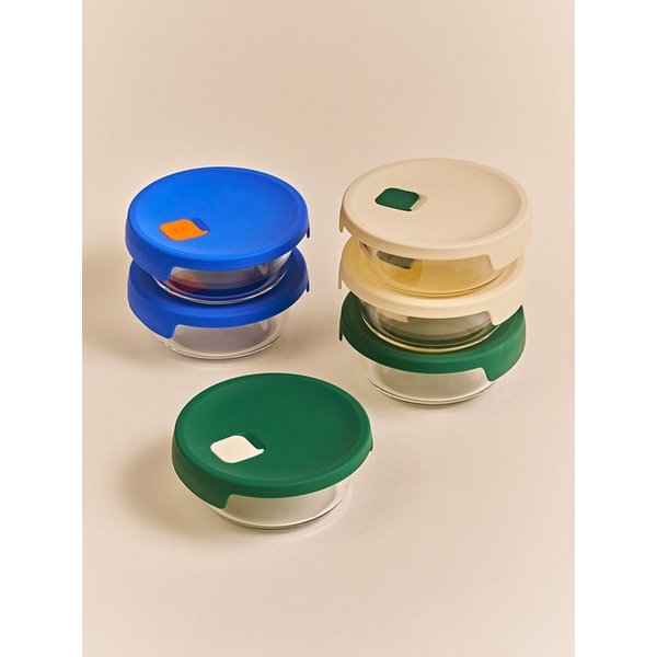 디엣지 플러스 전자레인지 내열유리밥용기 냉동밥보관용기 380ml 6P 1세트