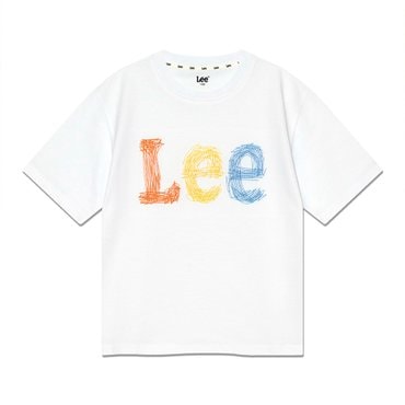 Lee Kids 스티치 빈티지 로고 티셔츠 화이트 LK2502ST28WH