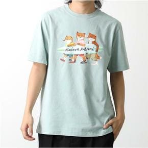 24SS 메종키츠네 서핑폭스 컴포트핏 반팔티셔츠 MM00120KJ0118SEAFOAMBLUE