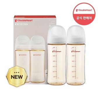 더블하트 모유실감 3세대 PPSU 제뉴인화이트 330ml_트윈팩 (젖꼭지미...