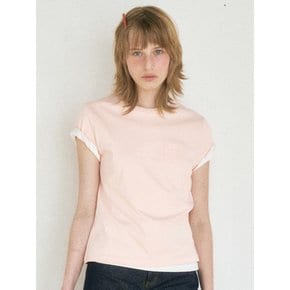 [리오더] MINI POCKET SLIM-FIT HALF SLEEVE - PINK