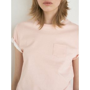 [리오더] MINI POCKET SLIM-FIT HALF SLEEVE - PINK