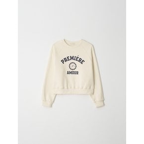 Seal Logo Raglan Sweatshirt - Cream