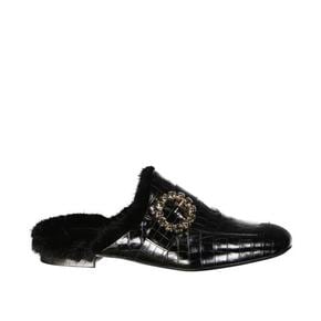 22FW 일레븐티 뮬/슬리퍼 MULES 980SR0087 BLACK FUR Black