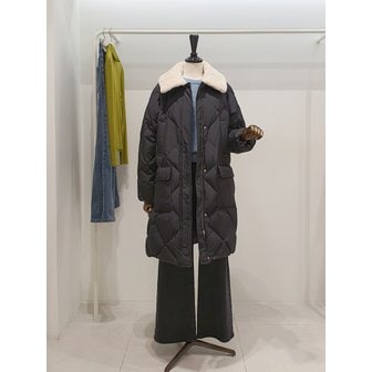 ZOOC [파주점] 쥬크 주크 천연양털카라 퀼팅 구스 패딩점퍼​ V254PSG943