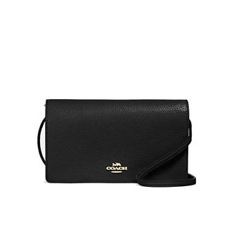  미국 코치 여성지갑 Coach Womens Anna Foldover Crossbody Clutch 블랙 1347042