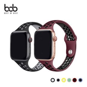 애플워치 스포츠 배색 투톤 실리콘 밴드 스트랩 시계줄 Apple Watch 8 울트라 7 SE 6 5 4세