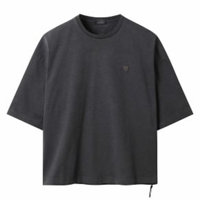Grey Oversized Fit Dyed T-shirt_CQTAM25421GYD