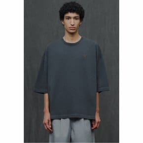 Grey Oversized Fit Dyed T-shirt_CQTAM25421GYD