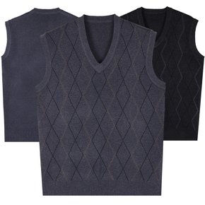 남성 브이넥 니트 조끼 캐주얼 베스트 정장 조끼 RM120