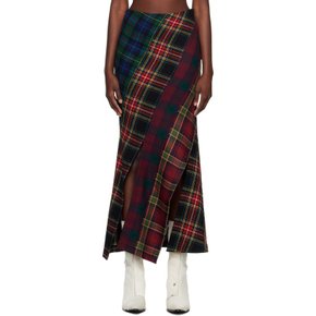 레이브 리뷰 멀티컬러 에이프릴 맥시 스커트 FW2302 MULTI TARTAN