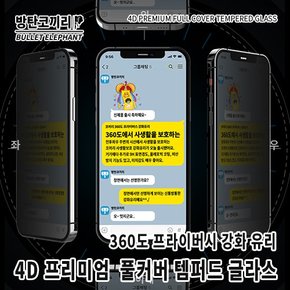 아이폰15 플러스 프로 맥스 휴대폰 액정보호 강화유리 좌우위아래 360도 사생활보호 프라이버시