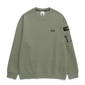 N241MSW070 소매 포켓 맨투맨 LICHEN KHAKI