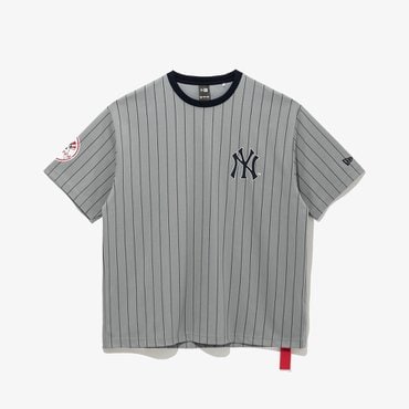 뉴에라 MLB 뉴욕 양키스 스트라이프 티셔츠 그레이 14679809