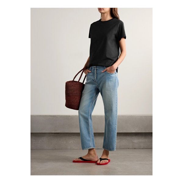 플로리 코튼 저지 티셔츠 블랙 1647597357671248