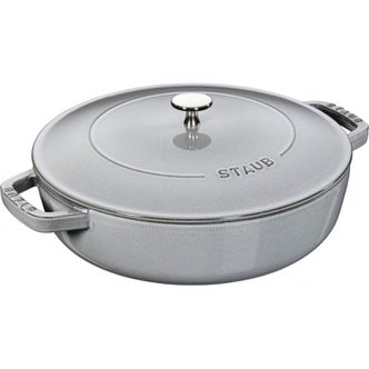  staub [ 28cm ] IH Braiser 40511-470 스토우브 블레이저 소테판 그레이 큰 양손 주물 법랑 냄비