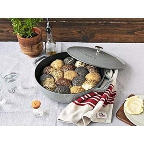 staub [ 28cm ] IH Braiser 40511-470 스토우브 블레이저 소테판 그레이 큰 양손 주물 법랑 냄비