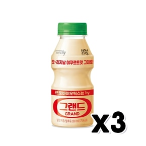 유어스 야쿠르트그랜드 오리지날 대용량요구르트 280ml x 3개