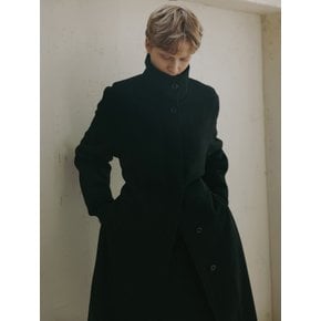 high-neck coat (black)