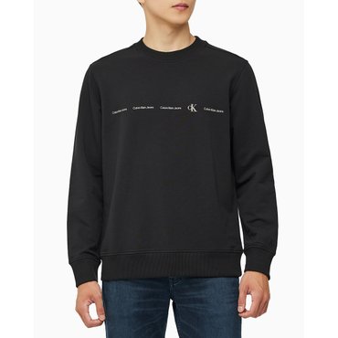 Calvin Klein Jeans 남성 레귤러핏 리피트 로고 맨투맨 티셔츠(J325058)