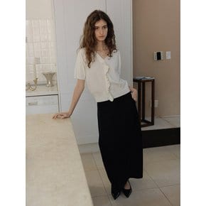 Frill V-Neck Knit Cardigan (2color)