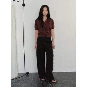 Frill V-Neck Knit Cardigan (2color)