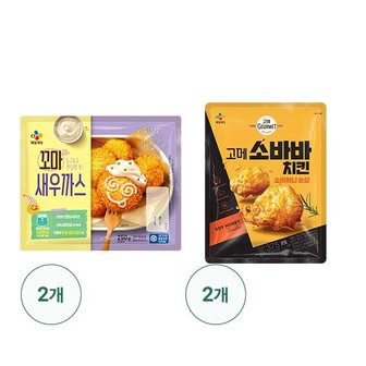  [CJ][G]고메 소바바치킨 소이허니 순살 2개+꼬마새우까스 2개