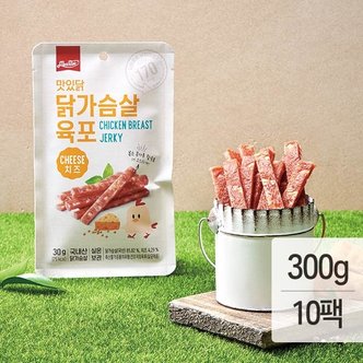 맛있닭 닭가슴살 육포 치즈맛 30gx10팩(300g)