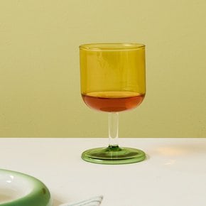 스무디팝 투톤 내열 유리 고블렛 옐로 200ml