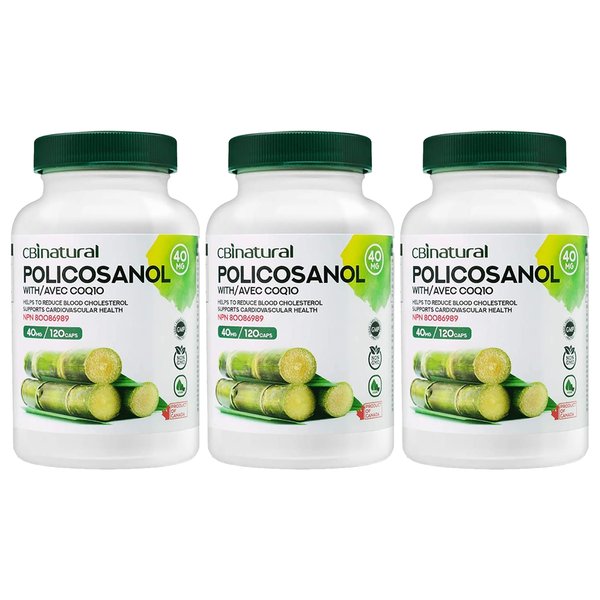 CBI Natural 씨비아이네츄럴 폴리코사놀 40mg 위드 코큐텐10 120정 3병