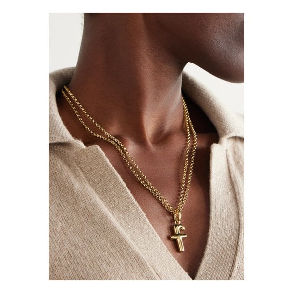 록산느 애슐린 더 퍼피 이니셜 골드톤 네크리스 1647597359463246