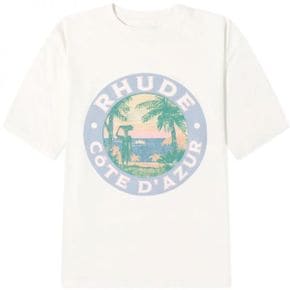 Rhude 루드 Lago 티셔츠 - Vtg 화이트 RHPS24TT01012611