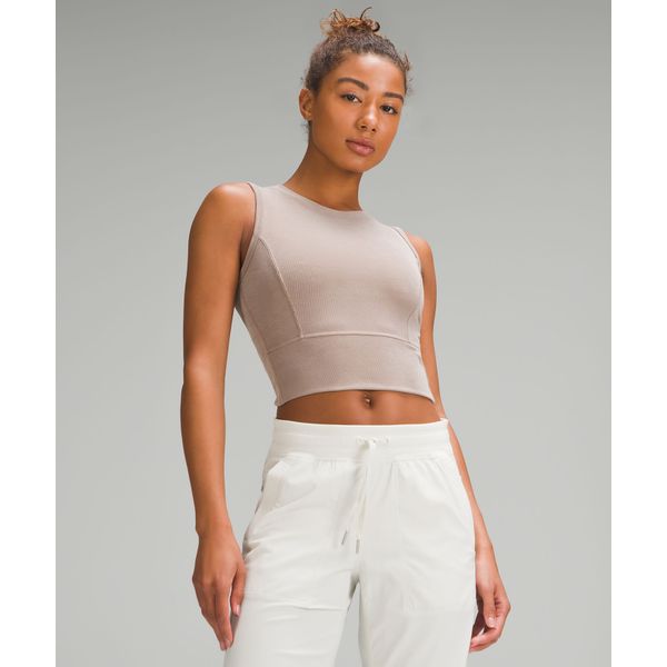 50% ▼ 트위스트 백 리브드 탱크 - TPTC