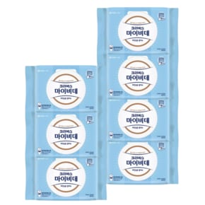마이비데 물티슈 대용량 캡형 60매 x 7팩 클린케어 화장실용 비데용 물에녹는 비데티슈