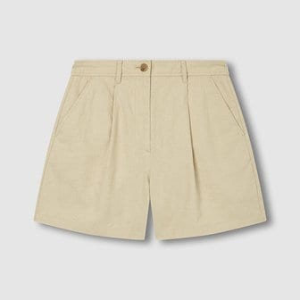 JAJU 여 리넨 블렌디드 하프 팬츠 J126201069011