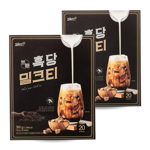 [태광선식] 흑당밀크티 360g (20스틱) x 2개