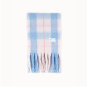 FAIRY COTTON CHECK MUFFLER [GARDEN BLUE] - FAIRY 코튼 체크 머플러 (M003GB)