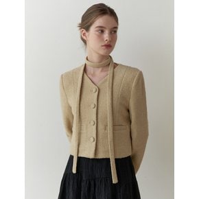 Curd tweed jacket (beige)