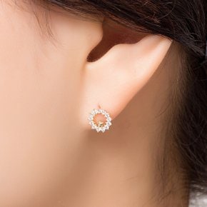 14k 라운드스타 귀걸이