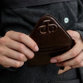 CP SIGNATURE MARK CARD WALLET(CRACK CHOCOLATE) 24SCW004