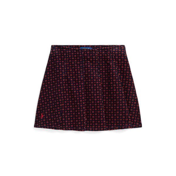 폴로 키즈 여아 2-6세 플로럴 플리츠 코듀로이 스커트(CWPOSKTR6H20130999)