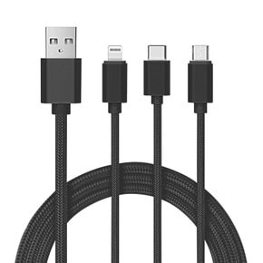 C타입 5핀 8핀 3in1 USB 멀티 충전 케이블