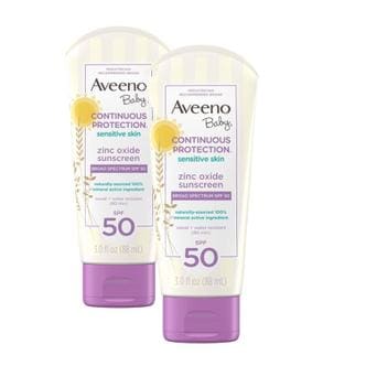 아비노 [해외직구] Aveeno 아비노 베이비 징크 옥사이드 미네랄 선스크린 로션 SPF50 88ml 2팩