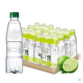 씨그램 라벨프리 라임 탄산수 음료 행사용 350ml 24개