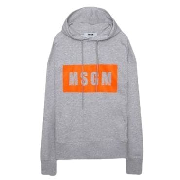 MSGM 엠에스지엠 박스 로고 후드 티셔츠 3340MM525F 227797 94 맨투맨