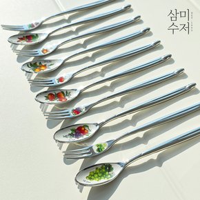 1980s 펄 과일 푸룻 세라믹 티스푼 과일포크 롱스푼 화채스푼 중 택1